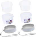 2sets Breakfast Yogurt Cups Double Layer Sealing Containers for Food Storage to Go Containers Milk for Refrigerator Cereal Storage Dispenser