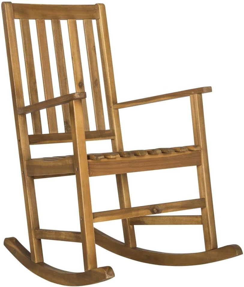SAFAVIEH Outdoor Collection Barstow Teak Rocking Chair