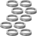 10Pcs 70mm 2.76" Regular Mouth Mason Jar Canning Bands,Silver Reusable Replacement Metal Rings, Practical Screw Jar Bands Leak Proof Tinplate Metal Bands Rings, Compatible with Mason Jar (10)