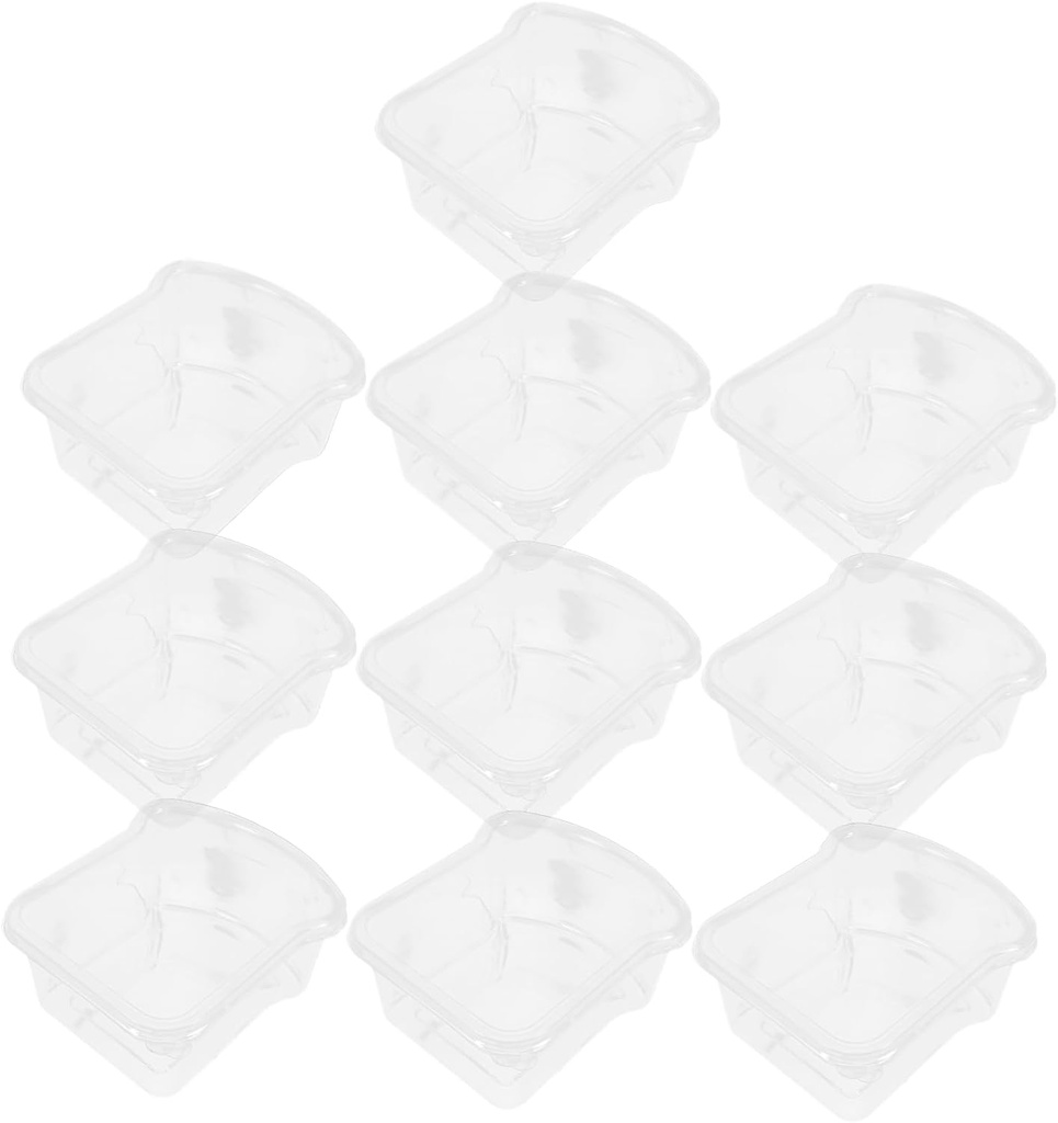 10pcs Airtight Bread Box for Kitchen Countertop Plastic Bread Container Storage for Bakery Loaf for Use