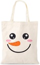 Whaline Christmas Canvas Tote Bags Xmas Grocery Shopping Bag Reusable Gift Goodie Bags