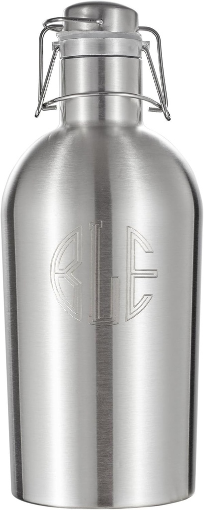 Personalized Visol Cassis Double Wall 64 oz Insulated Beer Growler with Free Engraved Monogram