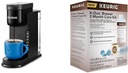 Keurig K-Express Coffee Maker, Single Serve K-Cup Pod Coffee Brewer, Black, 12.8” L x 5.1” W x 12.6” H & K-Duo 3 Month Care Brewer Maintenance Kit