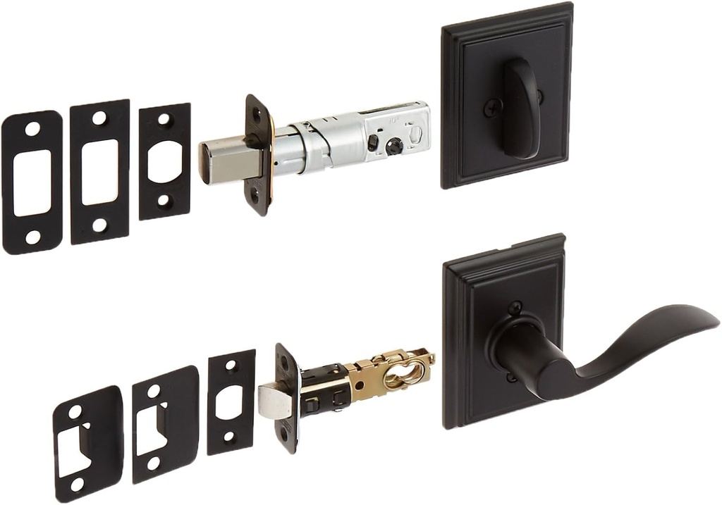 Schlage Lock Company F59ACC622ADDLH Accent Left Handed Interior Pack Lever Set with Single Cy, Matte Black (Interior Half Only)