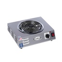 Cadco CSR-3T 14" Electric Portable Countertop Hi-Power Hot Plate with One Tubular Burner, Stainless Steel, 220 Volts