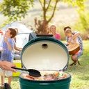 BGE Wooden Grill Handle Replacement Kit with Screws for Large/XL/XXL 9'' Models - Compatible with Big Green Egg BBQ