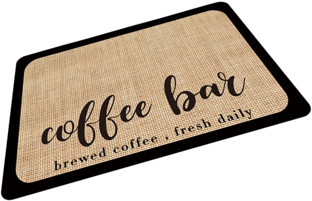 Coffee Maker Mat Heat Resistant Absorbent Non-Slip Reusable Washable Delicate Maker Mat for Household Table