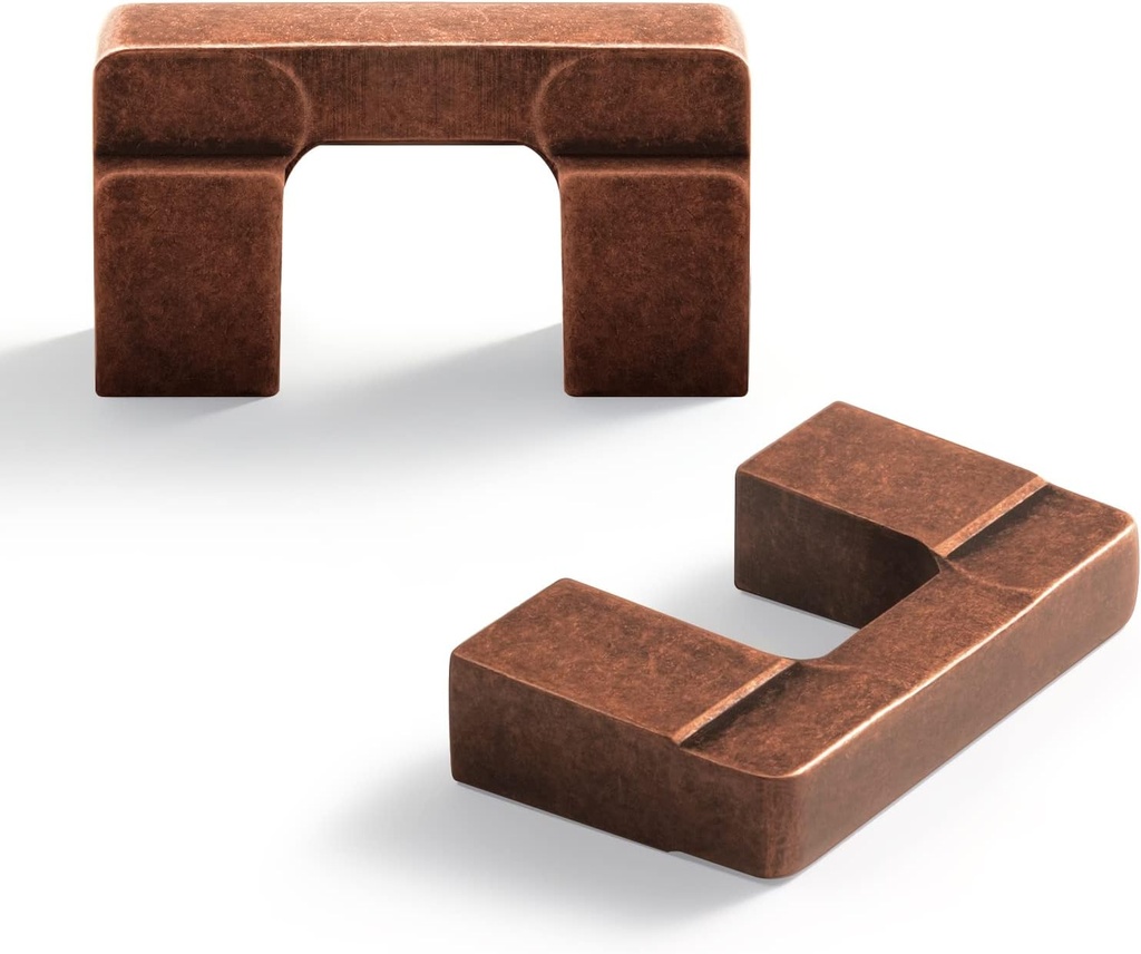 Goo-Ki 6-Park Antique Copper Drawer Handles 1-1/4 in (32mm) Hole Centers Straight Bar Pull,Antique Copper Solid Cabinet Pulls for Kitchen Cabinets and Dresser Drawers 1816-AC-32