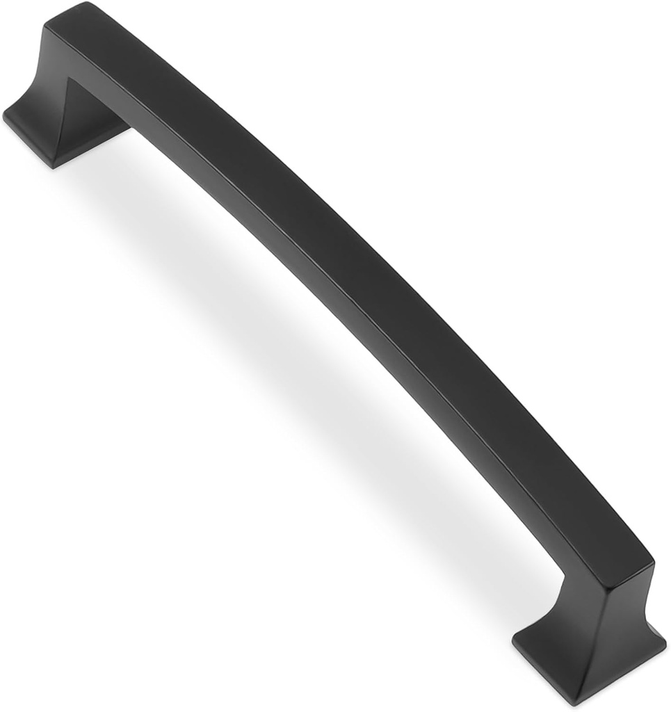 10 Pack 5 Inch(128mm) Cabinet Pulls Matte Black Kitchen Cabinet Pulls Drawer Pulls Solid Cabinet Hardware