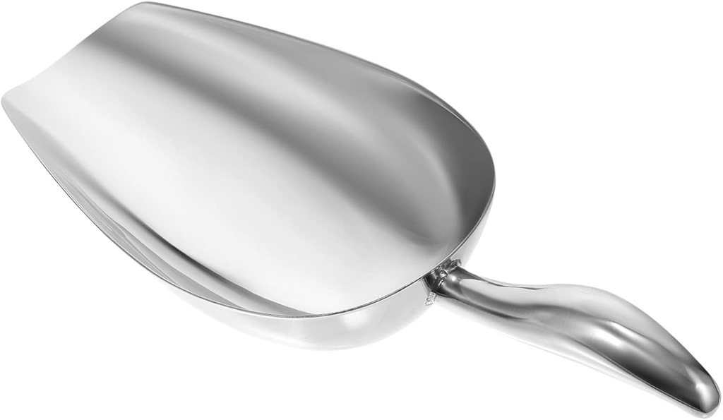 Mikinona 1pc Stainless Steel Multi-functional Ice Scoop Heavy Duty Kitchen Food Shovel for Smooth Finish Versatile Use Freezer and Refrigerator