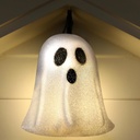 Halloween Pumpkin Ghost Porch Light Cover - Flexible Light Cover Classic Pumpkin Ghost Shape for Home Fixtures Outdoor Decoration(2 Pcs,Ghost)