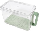 Bread Storage Container for Fridge Sealed Bread Box Lid Plastic for Toast Buns and Vegetables Kitchen Organizer