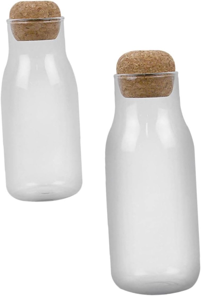 2pcs High Borosilicate Glass Storage Jar Sealed Transparent Containers for Food Tea and Cookies Heat Resistant for Kitchen Organization