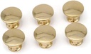 Restore Hardware 6 Small Brass Knobs Book Case Desk Jewelry and Small Boxes Knobs Solid Cast Brass 3/8" Diameter X 7/16" Projection