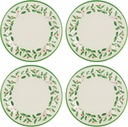 Lenox 863669 Holiday 4-Piece Melamine Dinner Plate Set, Christmas Dinnerware, Hosting