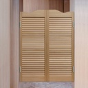 Swinging Cafe Door Indoor Solid Wood Saloon Retro Louvered Saloon Cowboy Partition Bar Kitchen Auto Close Fence Half Waist, Customizable, 6 Sizes(W110cmxh100cm(