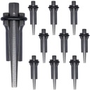 10 Sets Rock Splitter, 3/4 inch Diameter with 2 inch Depth Drill Hole Fitted Stone Splitting Tools, Spring Steel Wedge and Feather Shims Hand Tools for Masonry, Concrete Marble Granite Cutting