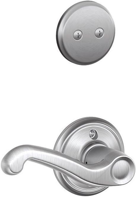 Schlage F94FLA626RH Satin Chrome Flair Lever Right Handed Dummy Interior Pack from the F-Series