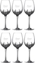 Waterford Personalized Lismore Essence Goblets, Set of 6 Custom Engraved Formal Crystal Drinking Glasses for Red Wine, Water, Juice, Home Bar Accessories