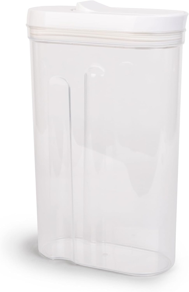 Smart Design® Airtight Cereal Container, 3.7 Liter Food Storage Dispenser with Flip-Top Pour Spout – BPA-Free, Dishwasher Safe, Clear
