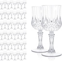 Pesonlook 48Pack Transparent Plastic Wine Glasses,Vintage Plastic Goblets for Parties, Transparent Drinking Glasses Crystal Water Goblets Reusable for Wedding Reception, Grand Event Party Supplies