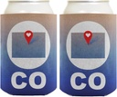 Colorado Wedding Favors Love Colorado CO South West Region State Pride 2-Pack Can Drink Thermocoolers
