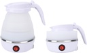 Asixxsix 600W Travel Foldable Electric Kettle, 600ml Silicone Collapsible Hot Water Boiler Tea Pot with Auto Shut Off & Separable Power Cord, 6 Minutes Fast Boiling (US Plug)