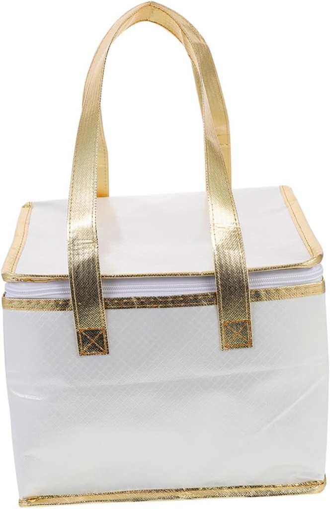 PRETYZOOM Insulated Food Bag for Pizza and Cake Reusable Grocery Tote with Lining Capacity Thermal Carrier for Takeout and Catering