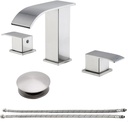 Stainless Steel Three-Piece Set On The Counter – for Kitchen Bathroom Sink Filter Faucet Hot Cold Water Mixer Tap Deck,SW82707-2BN.
