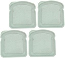 Healifty 4pcs Sandwich Boxes Leakproof Toast Storage Containers Portable Lunch Boxes for Outdoor Picnic Kitchen Home Use