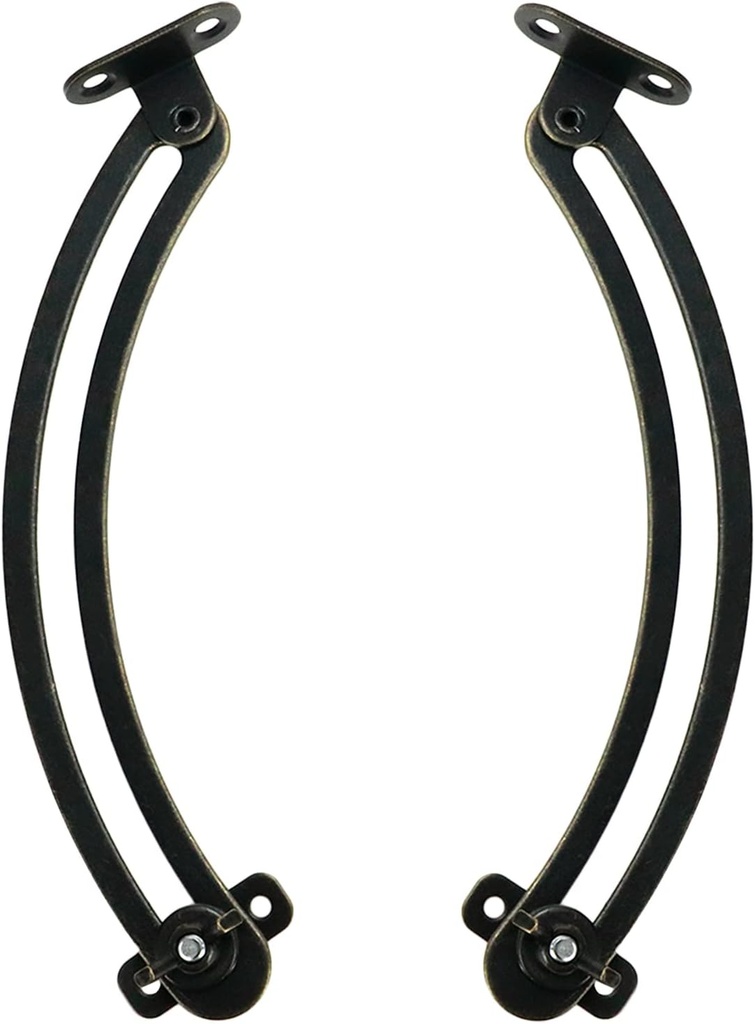 Bitray Lid Support Hinge 7 Inch Bronze Left and Right Hand Lid Support Adjustable Support with Screws (Left and Right Side)