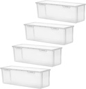 4pcs Airtight Food Storage Containers Lids Spaghetti Beans Storage Box Bins for Kitchen Sealed Crisper Box