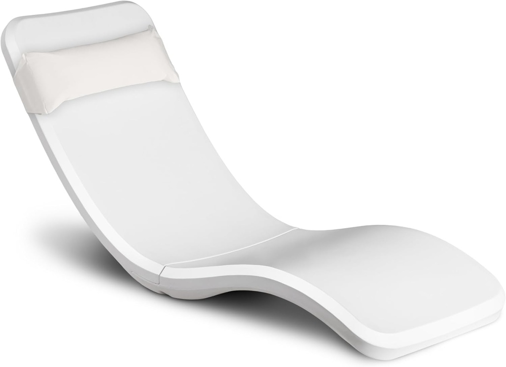 GoSports Coast Modern in Pool Lounge Chair - Waterproof & Weighted Chaise Lounger - Outdoor Pool Furniture for Patio or in Baja Shelf