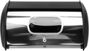 ZASCHMOY LUCKDANO Large Capacity Bread Box with Window Mirror Finish Bread Holder Easy to Multifunctional for Kitchen Storage (Black)