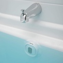 SlipX Solutions Adjustable Better Soak Overflow Drain Cover Fits All Drain Types for The Deepest Baths (Silicone, White)