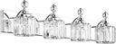 Espird Modern Crystal Bathroom Vanity Light 4-Light Stainless Steel Lighting Fixtures Over Mirror, Chrome Vanity Lights for Bathroom/Living Room/Bedroom
