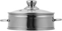 Cabilock 1set Stainless Steel Food Steamer Lid Household Steamer for Dim Sum Dumplings Rice and Vegetables and Space Saving