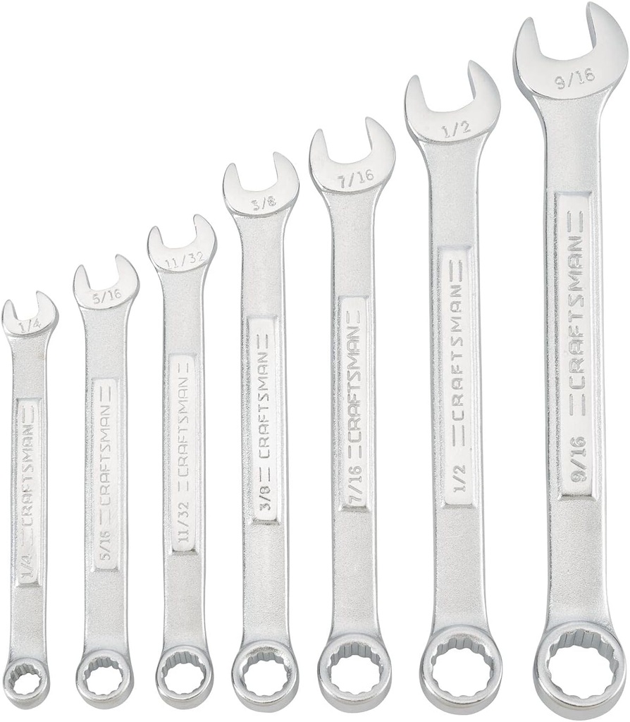 CRAFTSMAN SAE Wrench Set, 7-Piece, Includes Tool Pouch (CMMT21085)