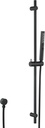 Matte Black 3-Function High Pressure Handheld Shower with 35.4 Inch Adjustable Shower Slide Bar and 70.8 Inch Hose