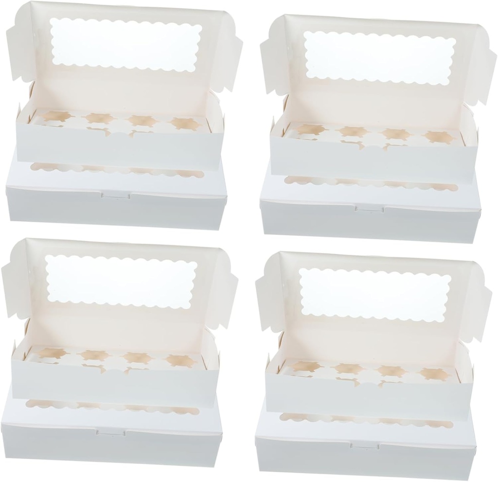 Zerodeko 10pcs Bulk Cake Boxes Small Boxes for Treats Cupcake Storage Containers