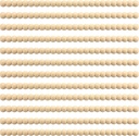 12-Piece Unfinished Wood Bead Trim Molding Set - 15.75 Inch Decorative Half Beaded Wood Trim for DIY Home Decor, Cabinets, Shelves, Walls, Windows & Doors with 3D Pearl Design (11mm)