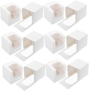 40pcs Single Cupcake Display Boxes Clear Window Packaging Case Individual Dessert Containers Miniature Cake Portion Boxes for Wedding Party Bakery