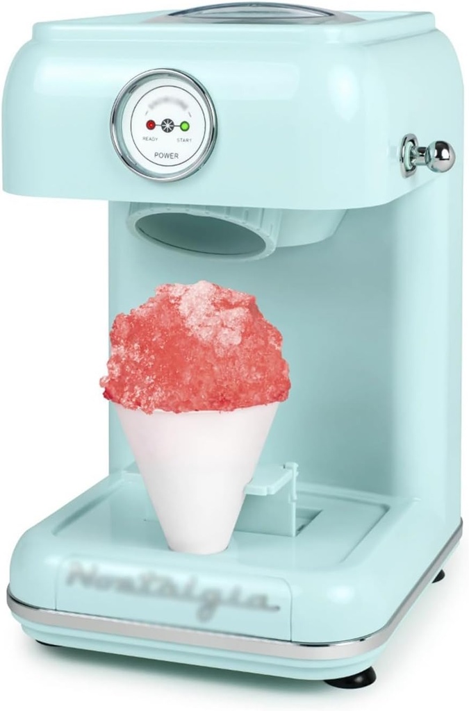 ReeSet Ice-Cream Machine Ice Cream Machines Classic Retro Single Countertop Snow Cone Maker Includes 1 Reusable Plastic Cup Ice Cream Makers