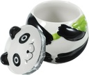 STOBAZA Panda Shape Ceramic Tea Canister with Lid Airtight Sealing Storage Jar for Loose Tea Coffee and Cookies Creative