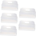 TIDTALEO 5pcs Handheld Dessert Packaging Boxes for Roll Cake Toast Bread Transparent Pet Containers Base for Safe Practical Use for Candies Biscuits