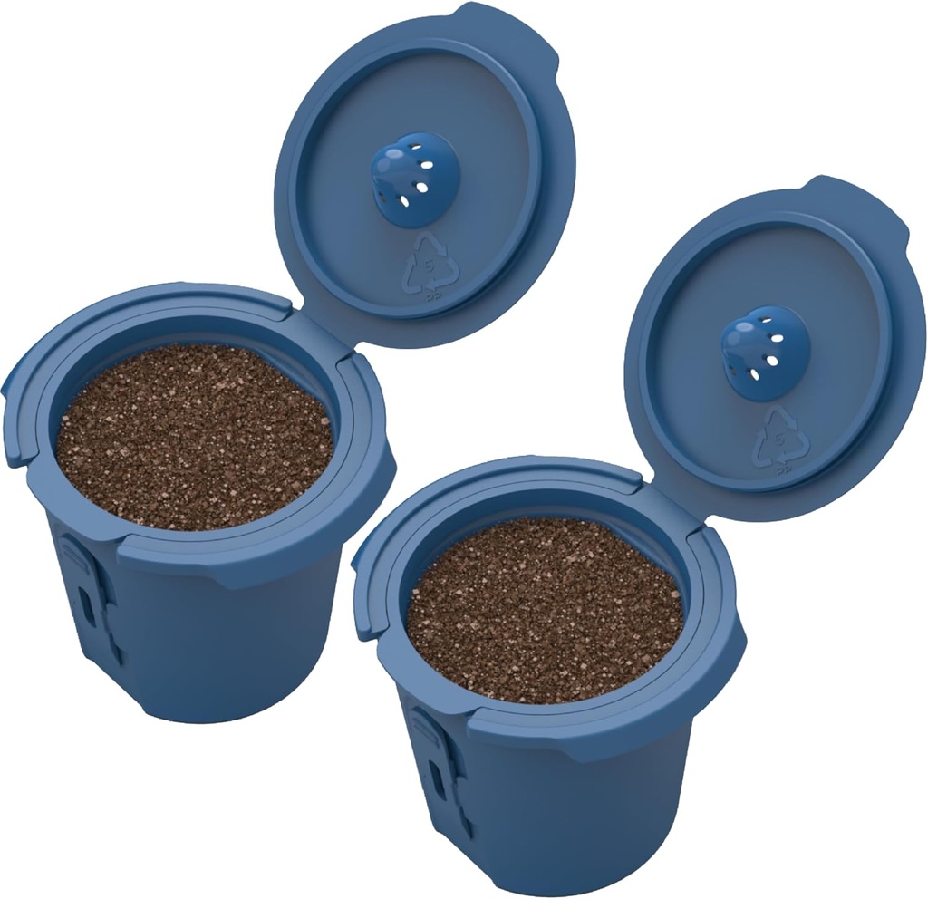 Bruvi Reusable Coffee Pod | 2 Pack | Only Reusable Pods Compatible with Bruvi Single-Serve Coffee System | Durable Design | Use Your Own Coffee