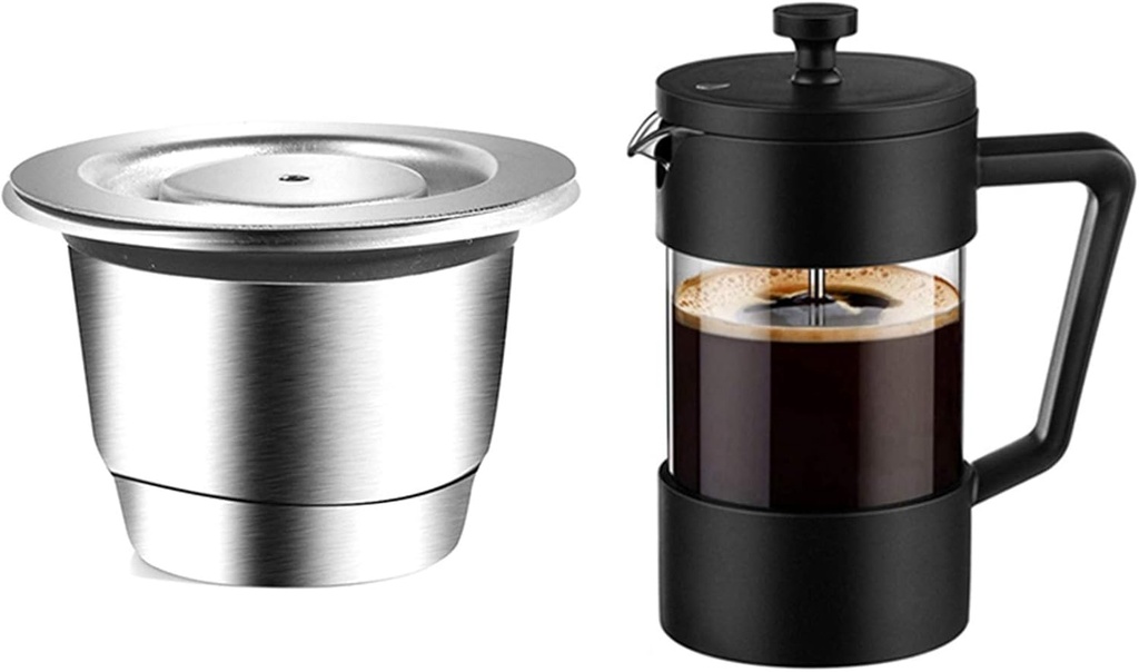 Reutilisable Refillable Capsule Crema Espresso Reusable New Refillable with French Coffee & Tea Maker