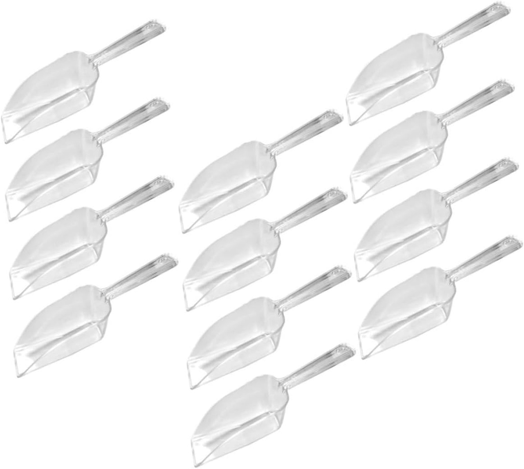 ABOOFAN 12pcs Plastic Scoop Set Versatile Cereal Grain and Ice Scoops Kitchen Tools for Cooking and Serving
