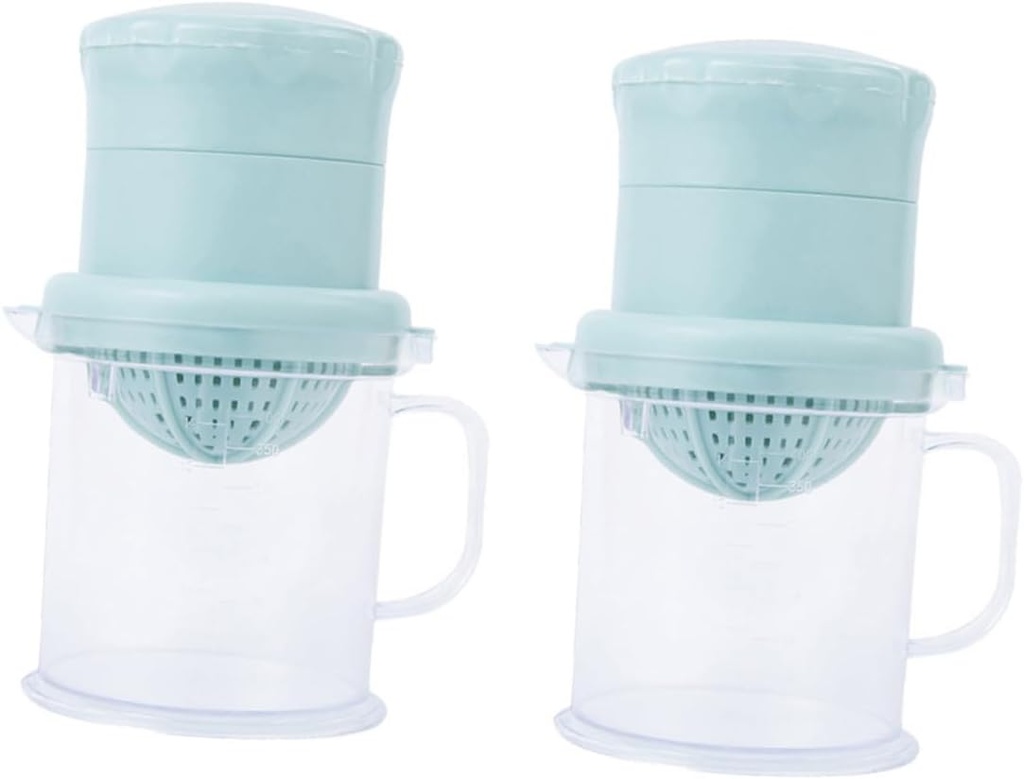 2pcs Hand Pressure Fruit Vegetable Juicer Mini Manual Squeeze Machine for Kitchen Healthy Eco- Squeezer