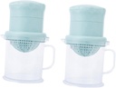 2pcs Hand Pressure Fruit Vegetable Juicer Mini Manual Squeeze Machine for Kitchen Healthy Eco- Squeezer